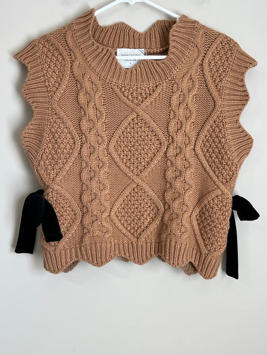 Hyacinth House Sweaters - NWOT Hyacinth House Sweater Vest Sleeveless Cableknit Sz Small Tan